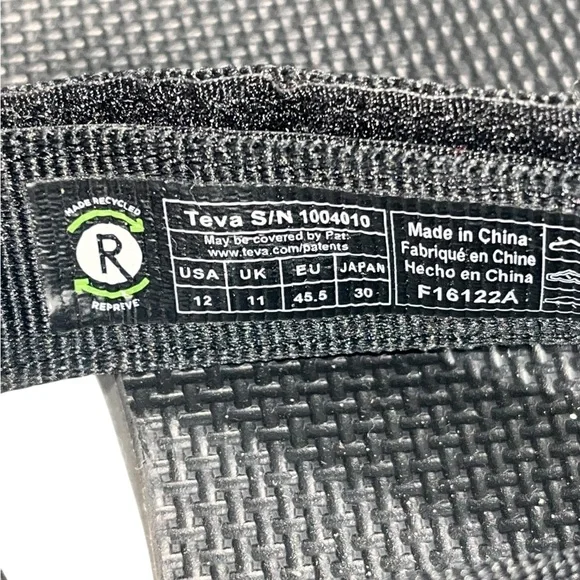 Teva Black Original Universal Sandal Size 12 - Picture 6 of 6